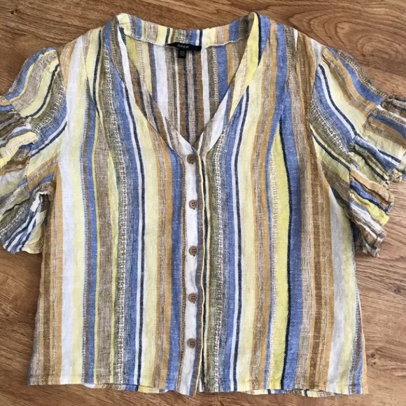 Anthropologie Linen Blouse Drew - Picture 3 of 7